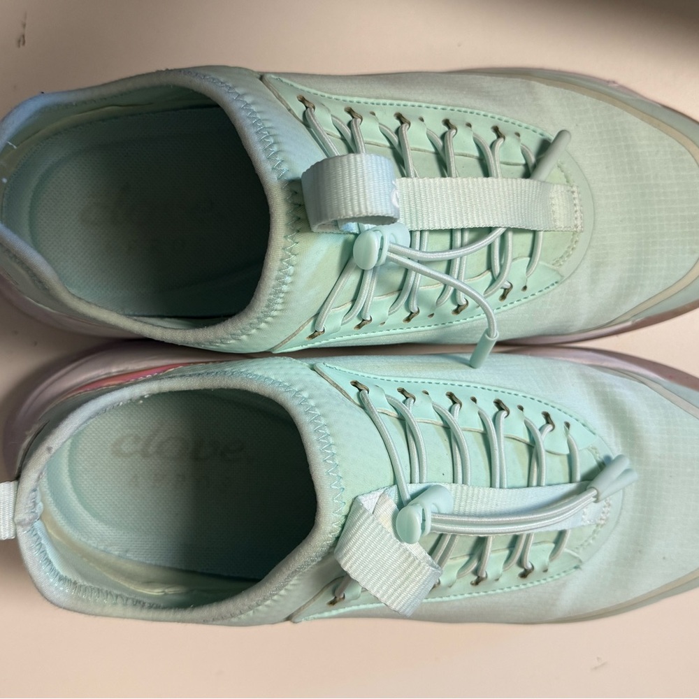 Mint Green with Iridescent Heel Sneakers